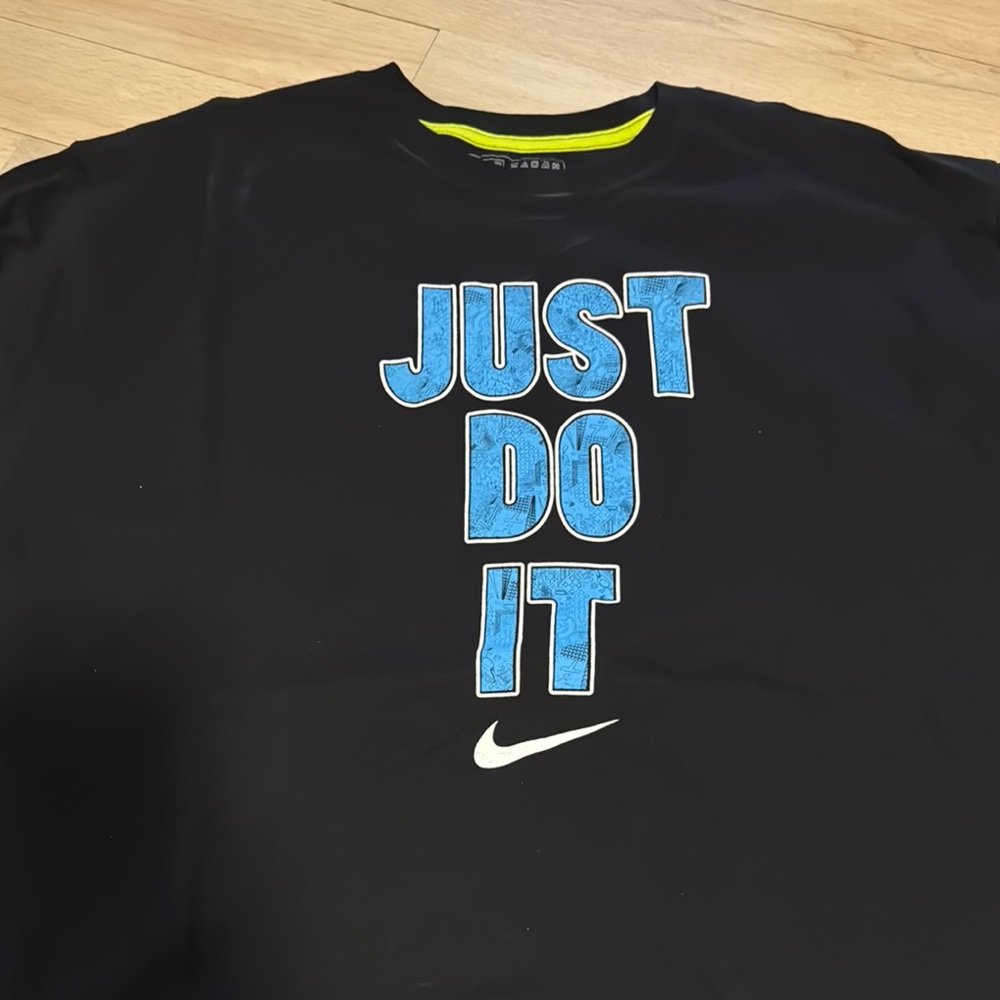 Nike Black T-Shirt with Blue Design